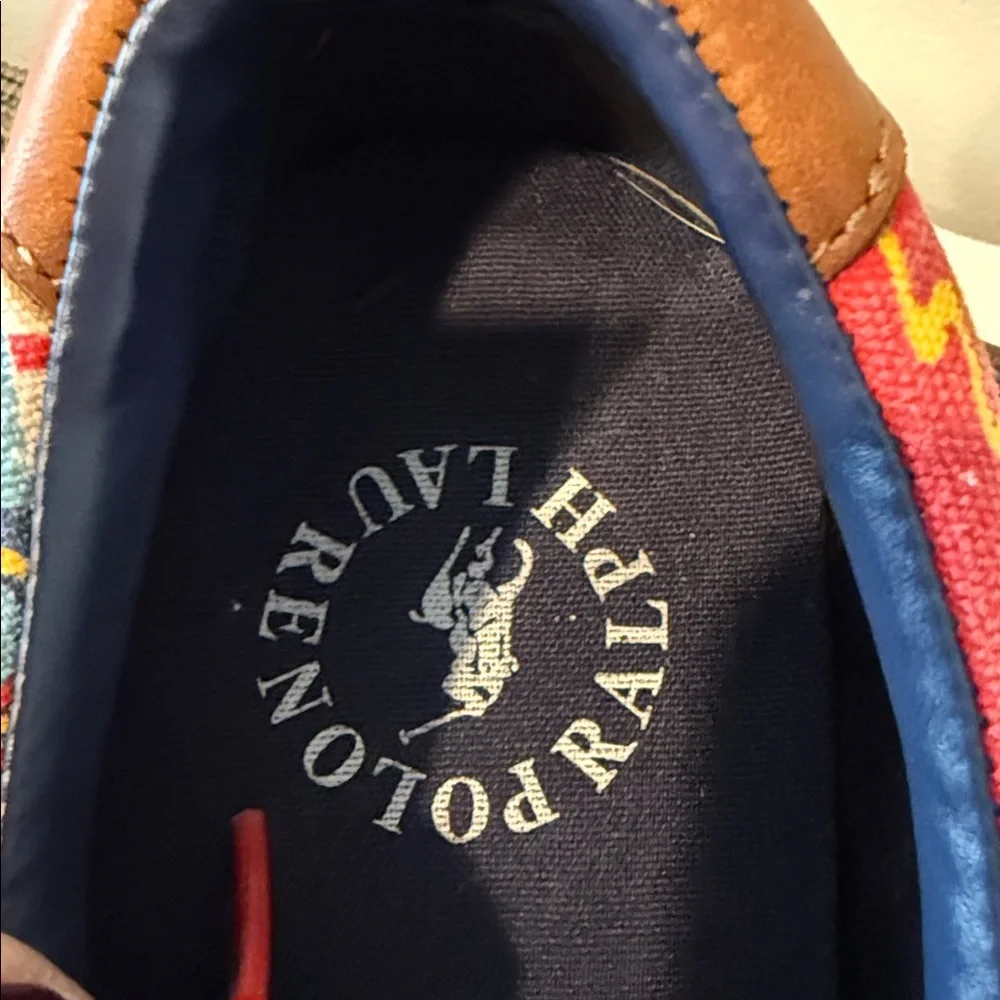 RALPH LAUREN POLO HAWAIIAN ALOHA CANVAS BOAT DECK SHOES SZ 8D VINTAGE‎